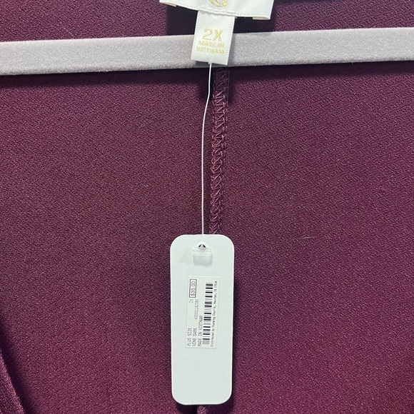 CURVE Maroon Stretch Jersey Wrap Gown - Picture 2 of 4